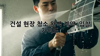 건설 현장 청소: 완벽 계약 & 입찰 가이드