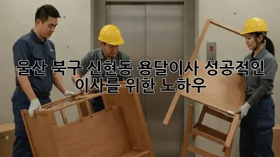울산 북구 신현동 용달이사, 성공적인 이사를 위한 노하우!